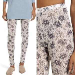 NWT Free People Layered in Lace Leggings in Ivory Black Size Small